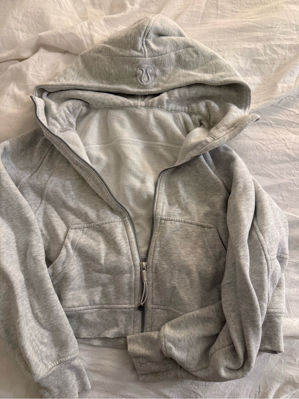 lululemon athletica Light Gray scuba hoodie